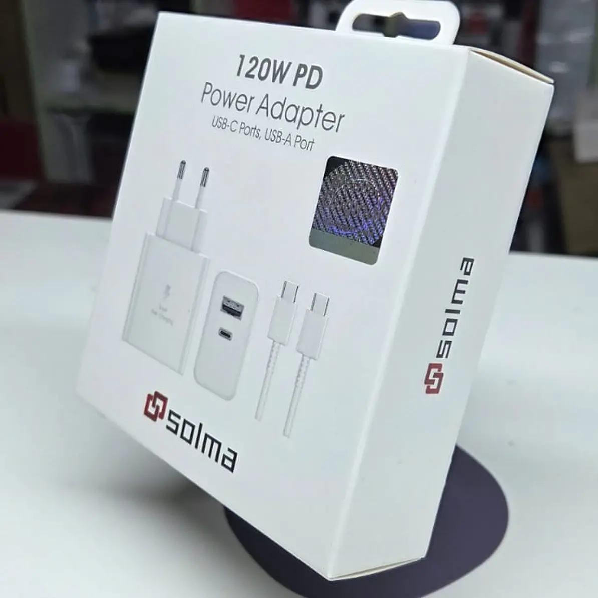 Cargador Solma 120w Carga Rapida Con Cable Tipo C Dual Port 4