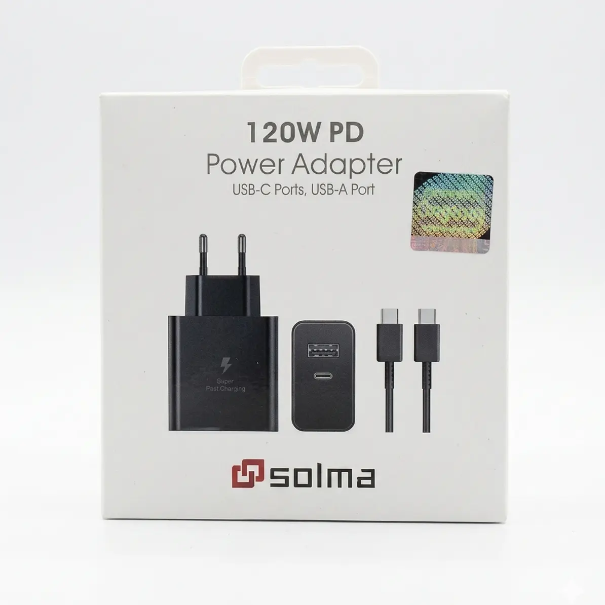 Cargador Solma 120w Carga Rapida Con Cable Tipo C Dual Port 7
