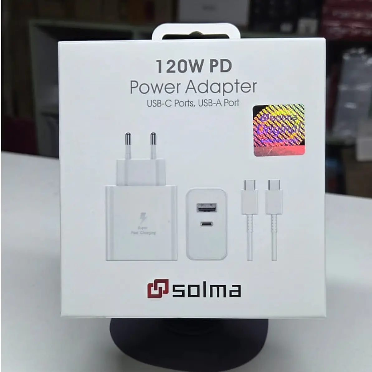 Cargador Solma 120w Carga Rapida Con Cable Tipo C Dual Port 8