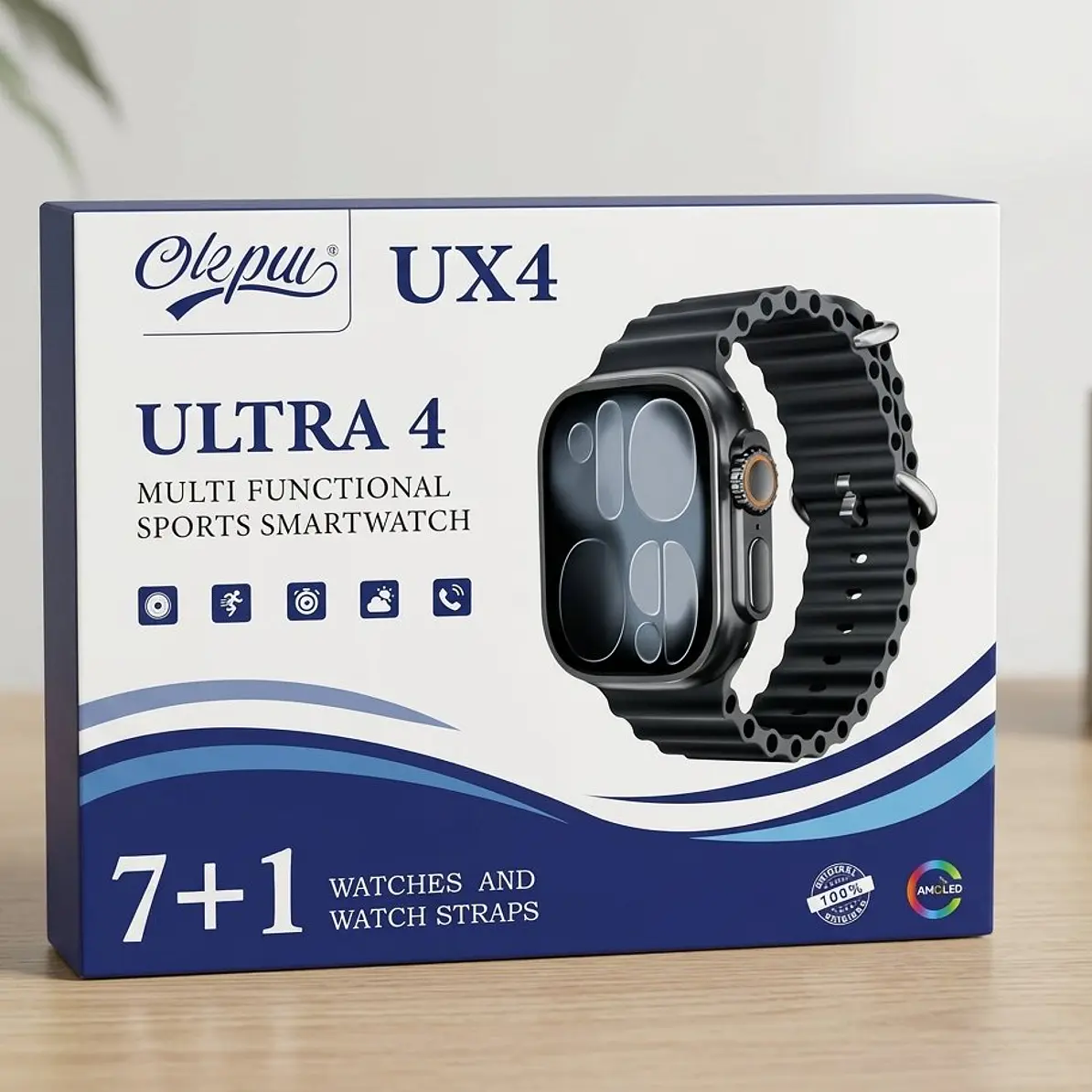 Smartwatch Olepu Ultra 4 UX4 Con 7 Correas Intercambiables 2