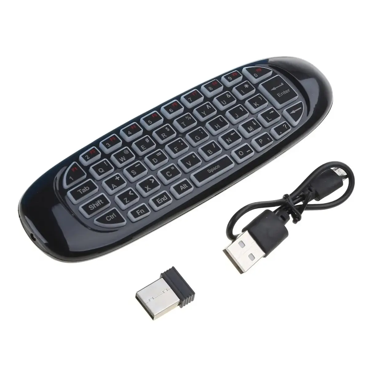 Control Air Mouse con Teclado QWERTY Mini y Receptor USB 1