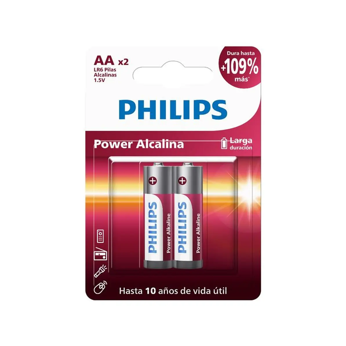 Pila Alcalina AA Power Alkaline Blister X2 Philips 1