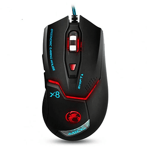 Mouse Gamer X8 Ergonomico Rgb 6000 Dpi Led Cable 1,8 Metros