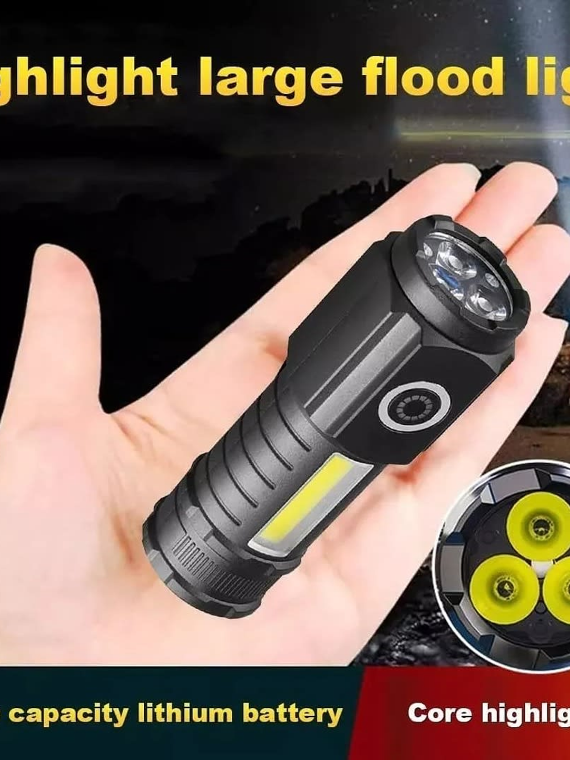 Mini Linterna Recargable Usb De Alta Potencia Tasbel 2