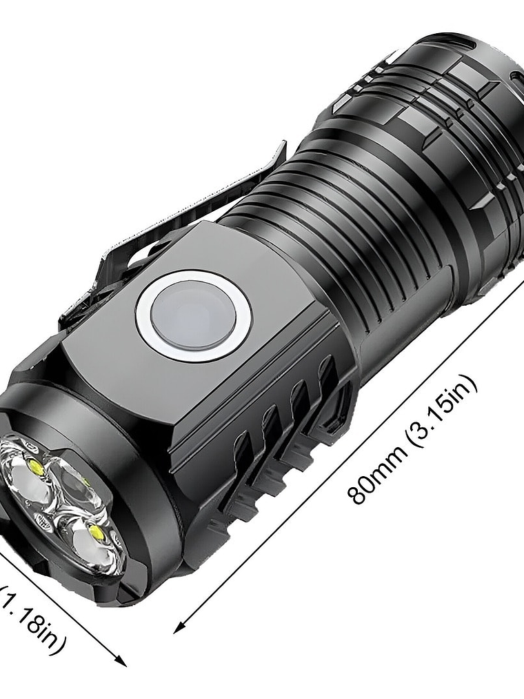 Mini Linterna Recargable Usb De Alta Potencia Tasbel 3