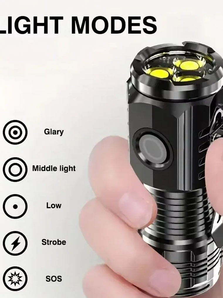 Mini Linterna Recargable Usb De Alta Potencia Tasbel 4