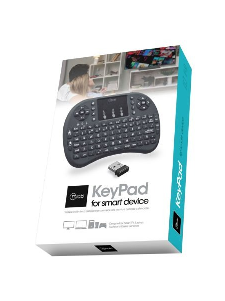 Teclado Mini Smart touchpad, para Smart TV Mlab 3