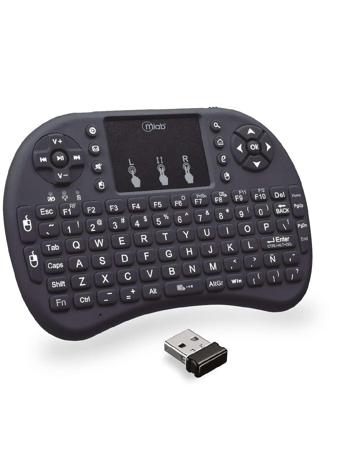 Teclado Mini Smart touchpad, para Smart TV Mlab 1