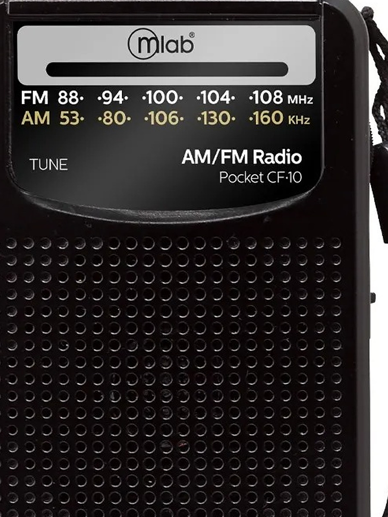 Radio Retro Portátil Pocket Cf-10 Fm/am Negro Mlab Black 2