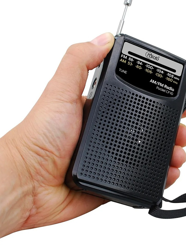 Radio Retro Portátil Pocket Cf-10 Fm/am Negro Mlab Black 5