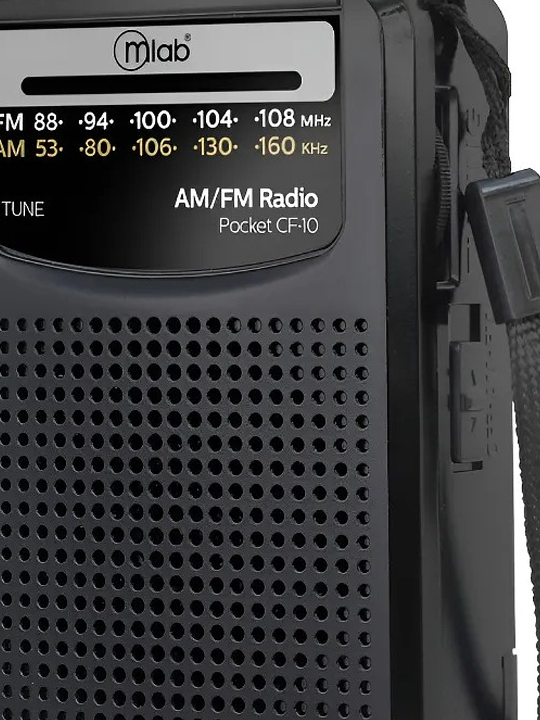 Radio Retro Portátil Pocket Cf-10 Fm/am Negro Mlab Black 6