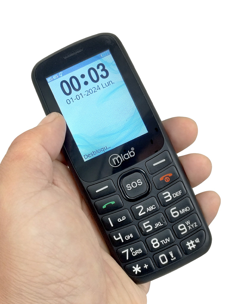 Teléfono Senior Bar 4G SOS, 2,4″ Black Mlab 8