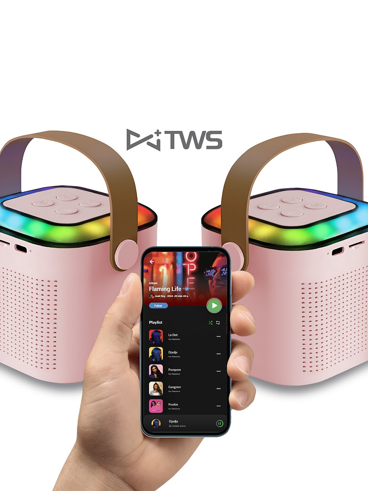 Parlante Portátil My Lil First Singer + 1 Microfono Mlab - Color Rosa 3