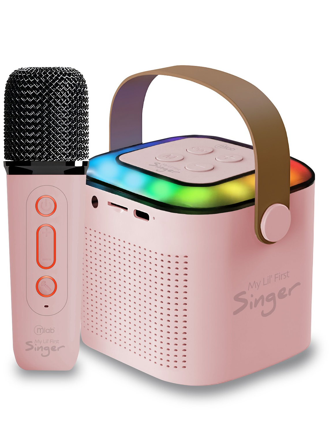 Parlante Portátil My Lil First Singer + 1 Microfono Mlab - Color Rosa 1