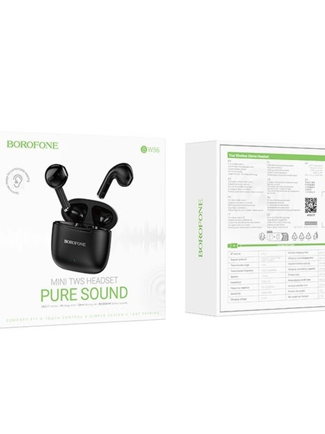 Audifonos Bluetooth Tws BW56 Borofone - Color Negro 4