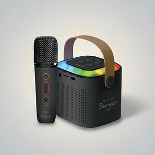 Parlante Portátil My Lil First Singer + 1 Microfono Mlab - Color Negro