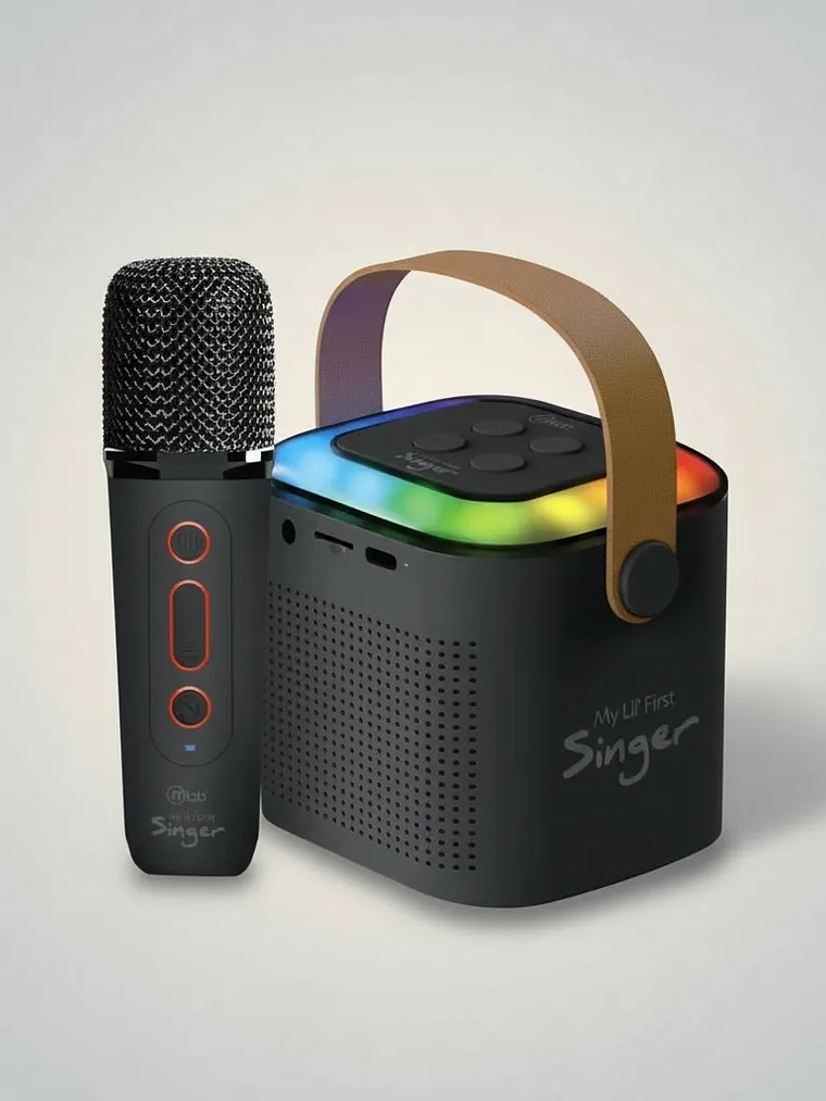 Parlante Portátil My Lil First Singer + 1 Microfono Mlab - Color Negro 1