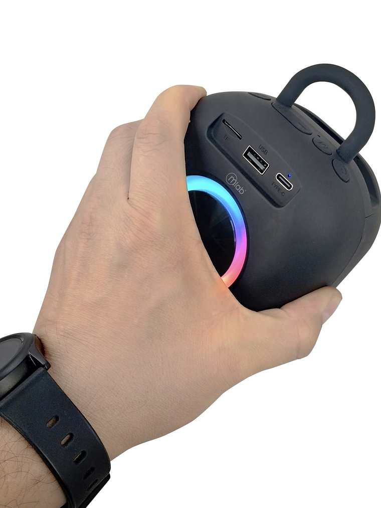 Parlante Bluetooth MLab Energy Bass Portátil RGB 5
