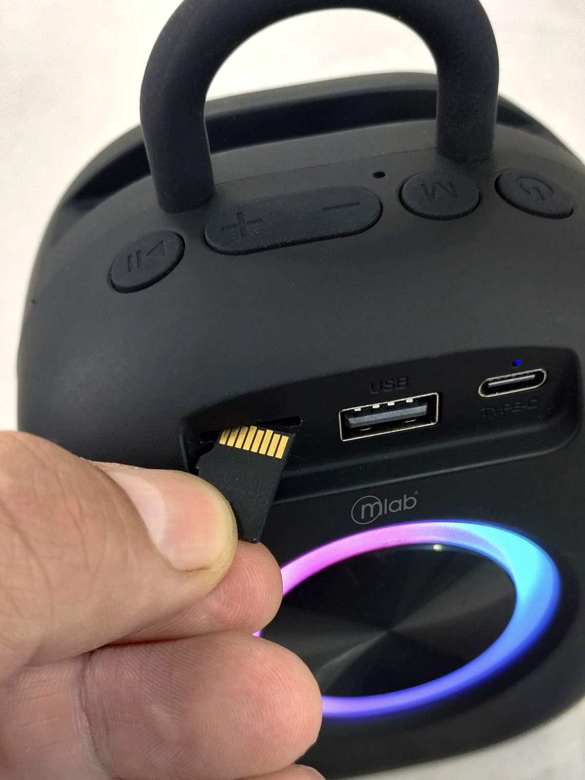 Parlante Bluetooth MLab Energy Bass Portátil RGB 7