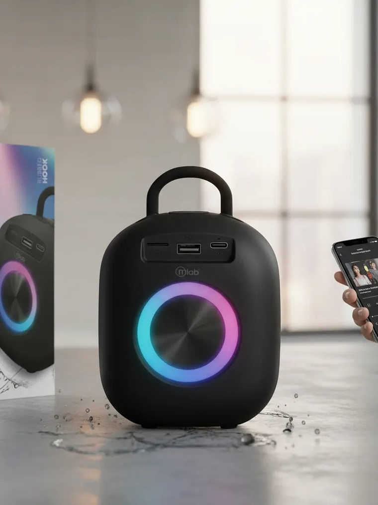 Parlante Bluetooth MLab Energy Bass Portátil RGB 2