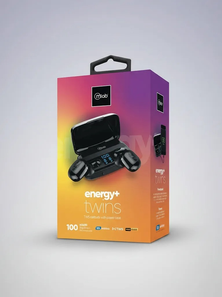 Audífonos Inalámbricos Mlab Energy+ Twins 100 Horas 2