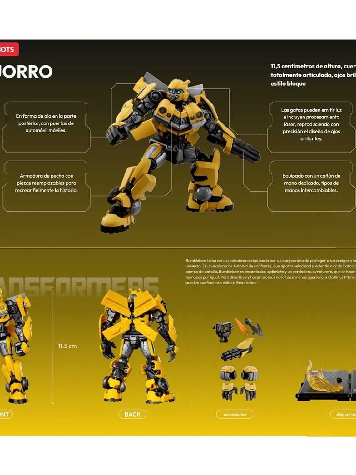 Figura Armable Blokees Transformers Bumblebee Rise 3