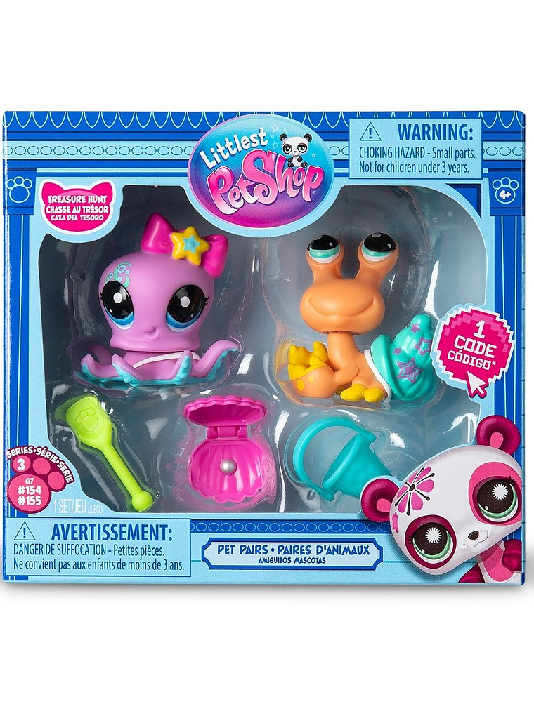 Set 2 Figuras Littlest Pet Shop Serie 3 Caza del Tesoro 2