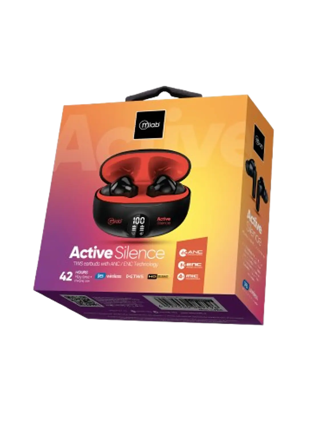 Audifono Tws Anc Enc Active Silence Strong Red Mlab 3