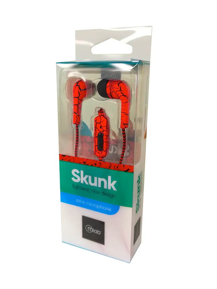Audifonos in ear earphones SKUNK Red Mlab 2