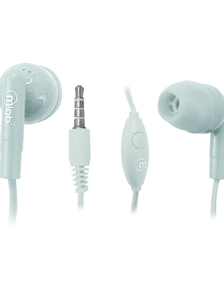 Audífono in-ear wired Gummy White Mlab 1