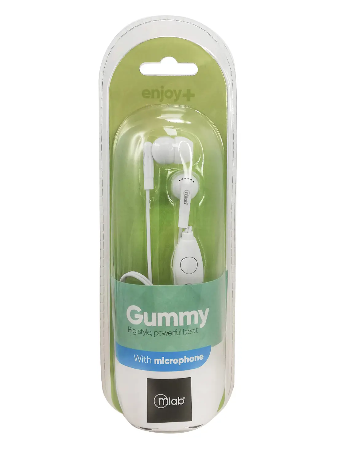 Audífono in-ear wired Gummy White Mlab 2