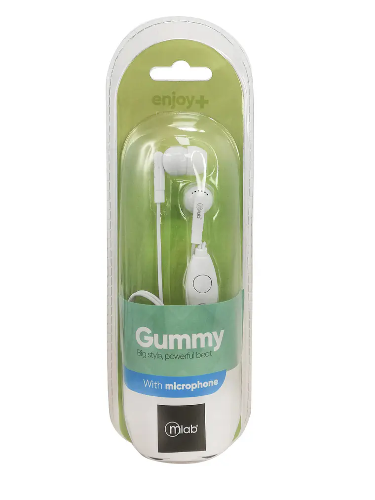 Audífono in-ear wired Gummy White Mlab 2