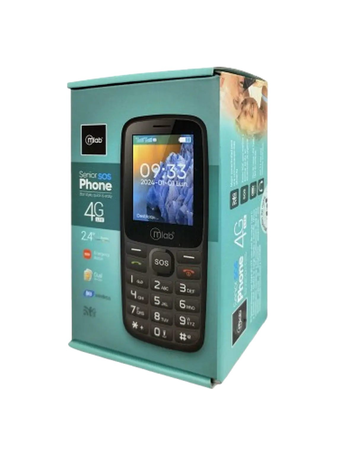 Teléfono Senior Bar 4G SOS Mlab 1