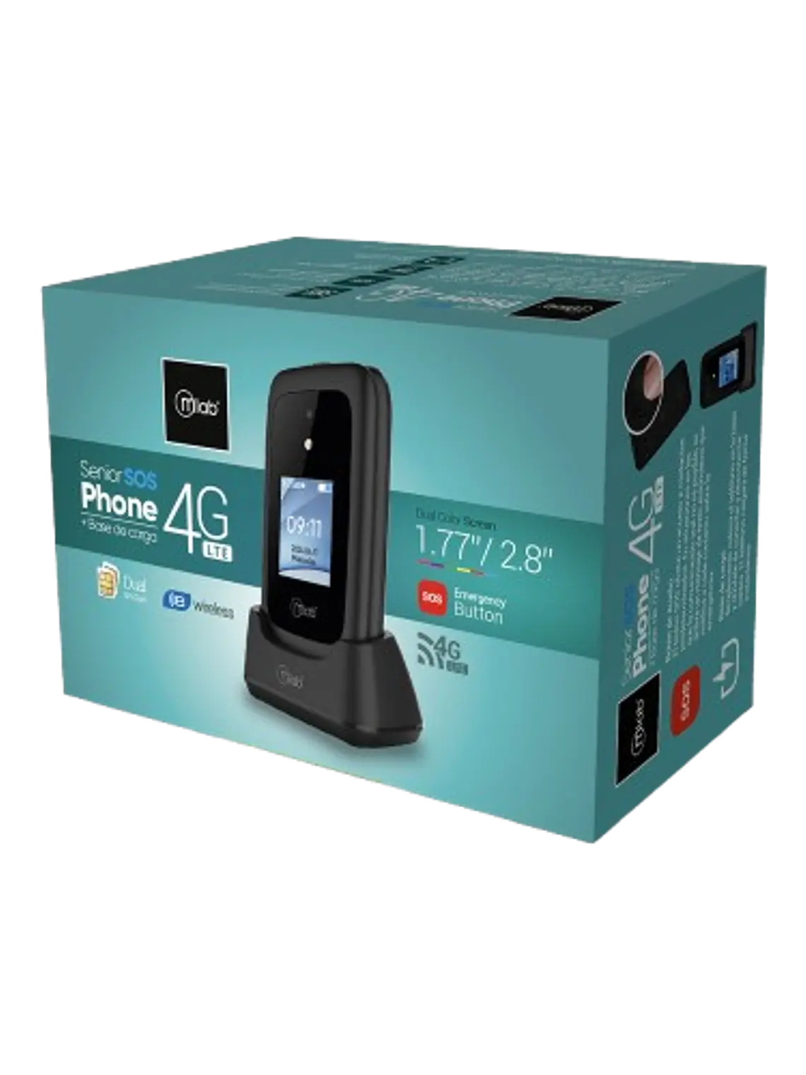 Teléfono Senior Shell 4G Lte BT SOS Negro 1