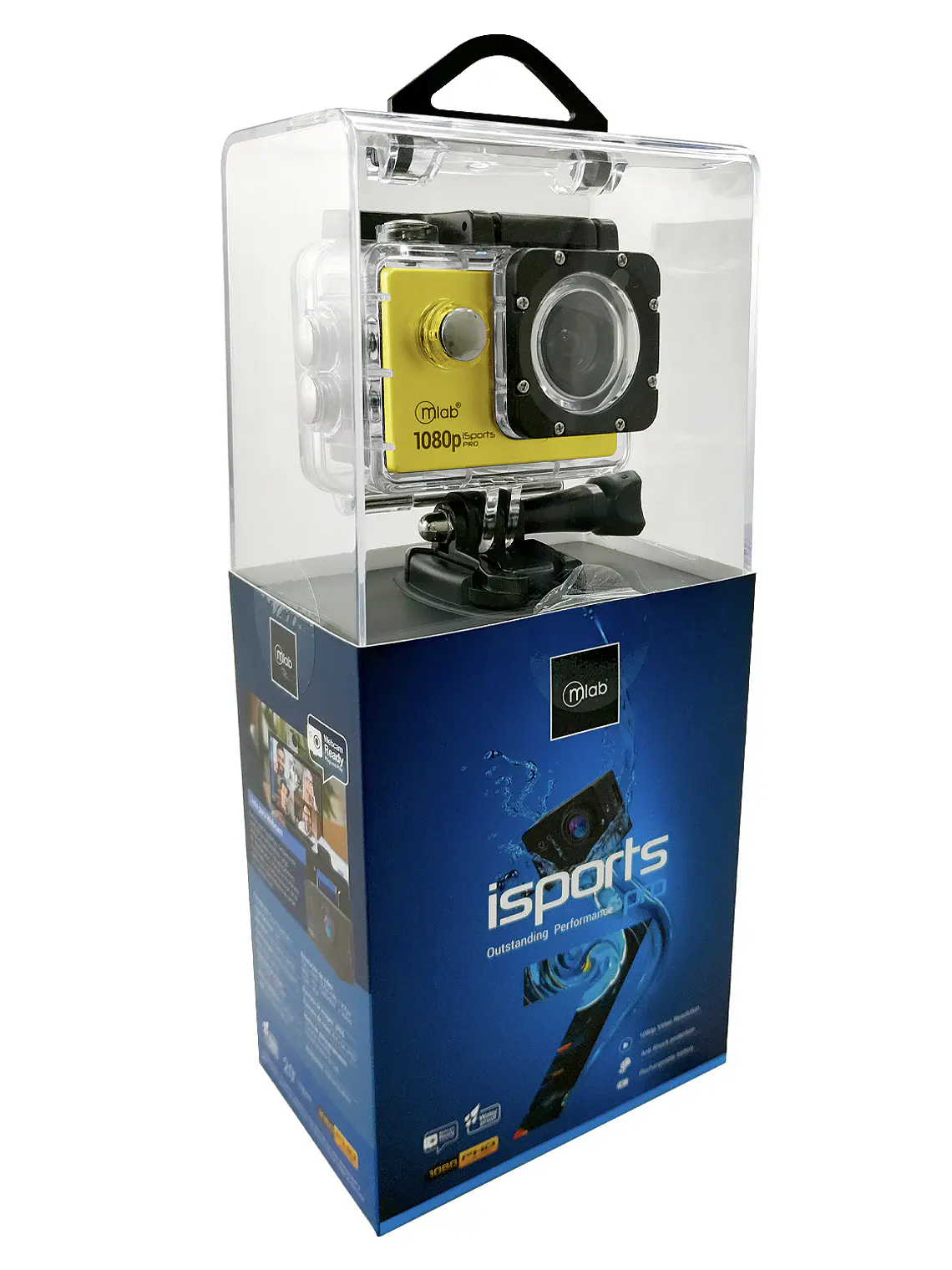 Cámara Deportiva iSports A7 1080p Amarilla Mlab 2