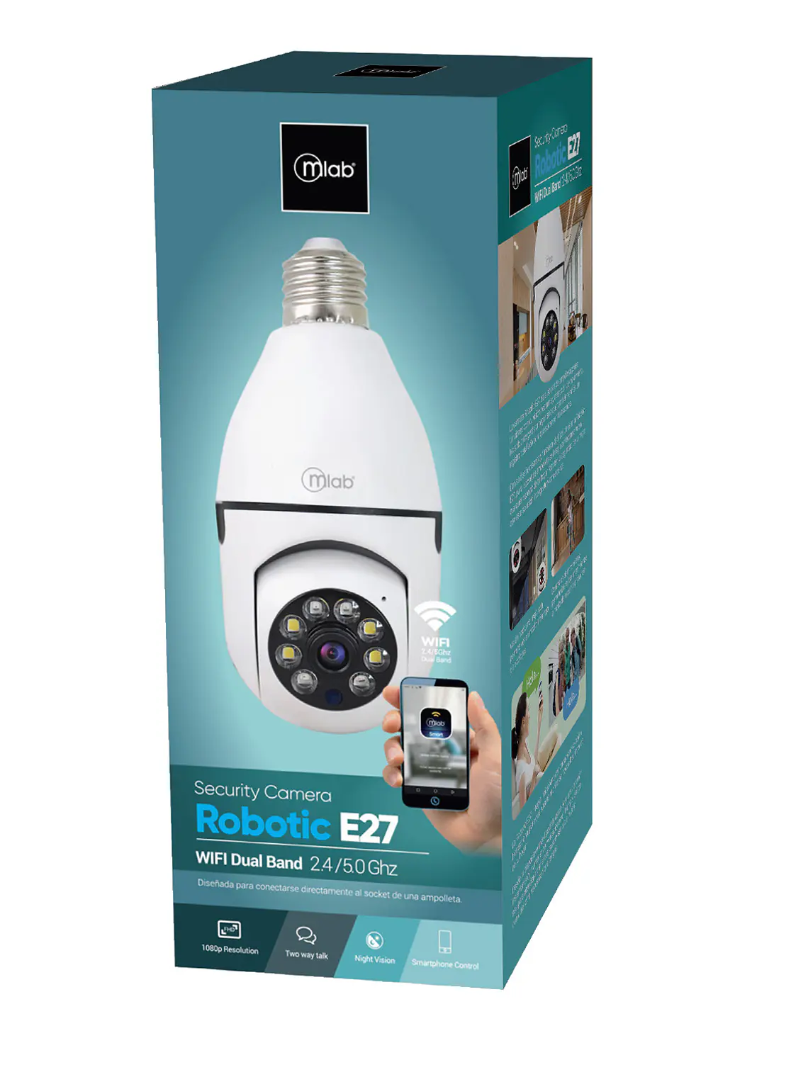 Cámara de Seguridad Mlab Robotic E27 Wifi Dual Band 3
