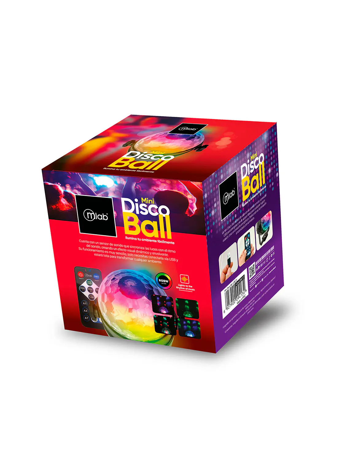 Mini Disco Ball RGB Mic Music 5 W Mlab 6