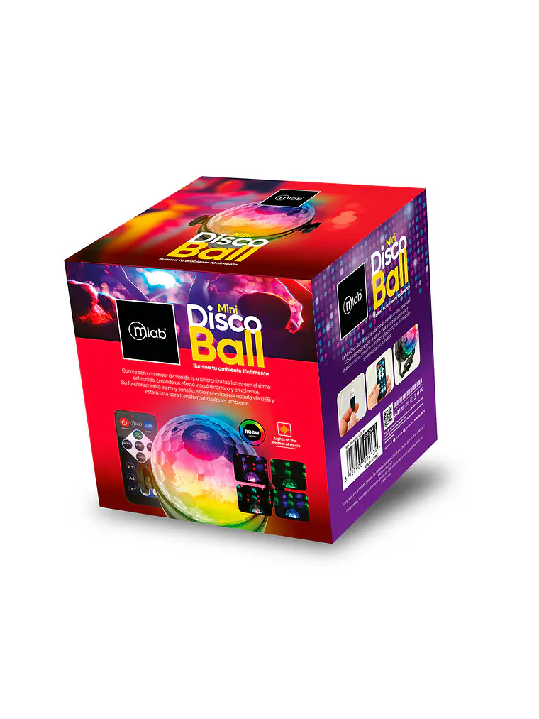Mini Disco Ball RGB Mic Music 5 W Mlab 6
