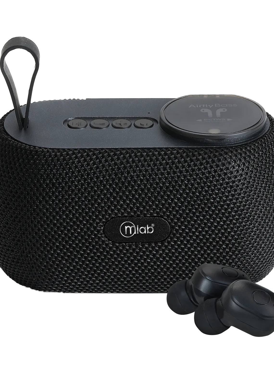 Parlante Air-Dual Bass TWS Speaker + Audífonos Mlab 1