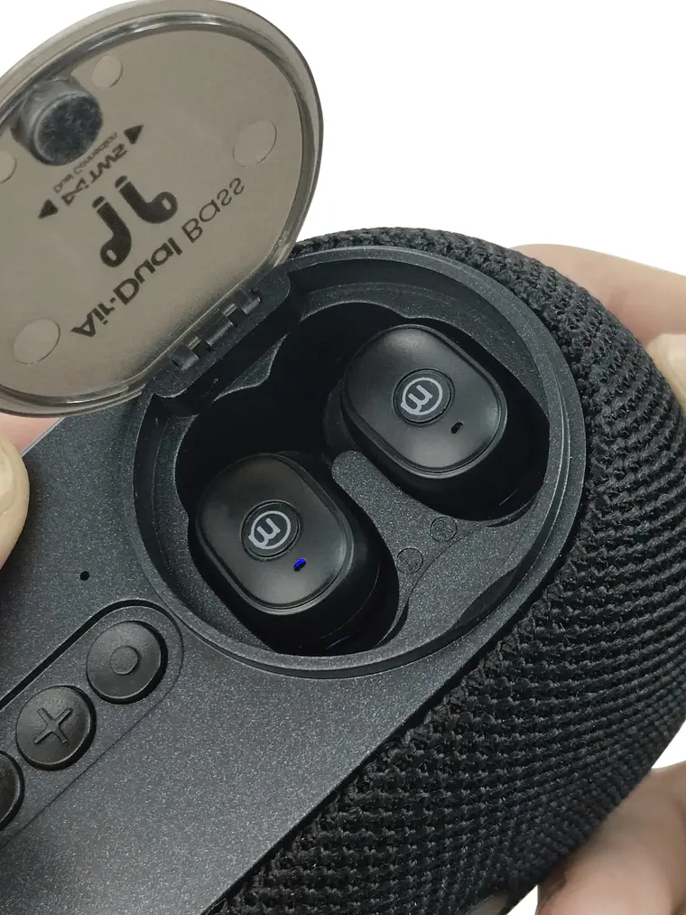 Parlante Air-Dual Bass TWS Speaker + Audífonos Mlab 2