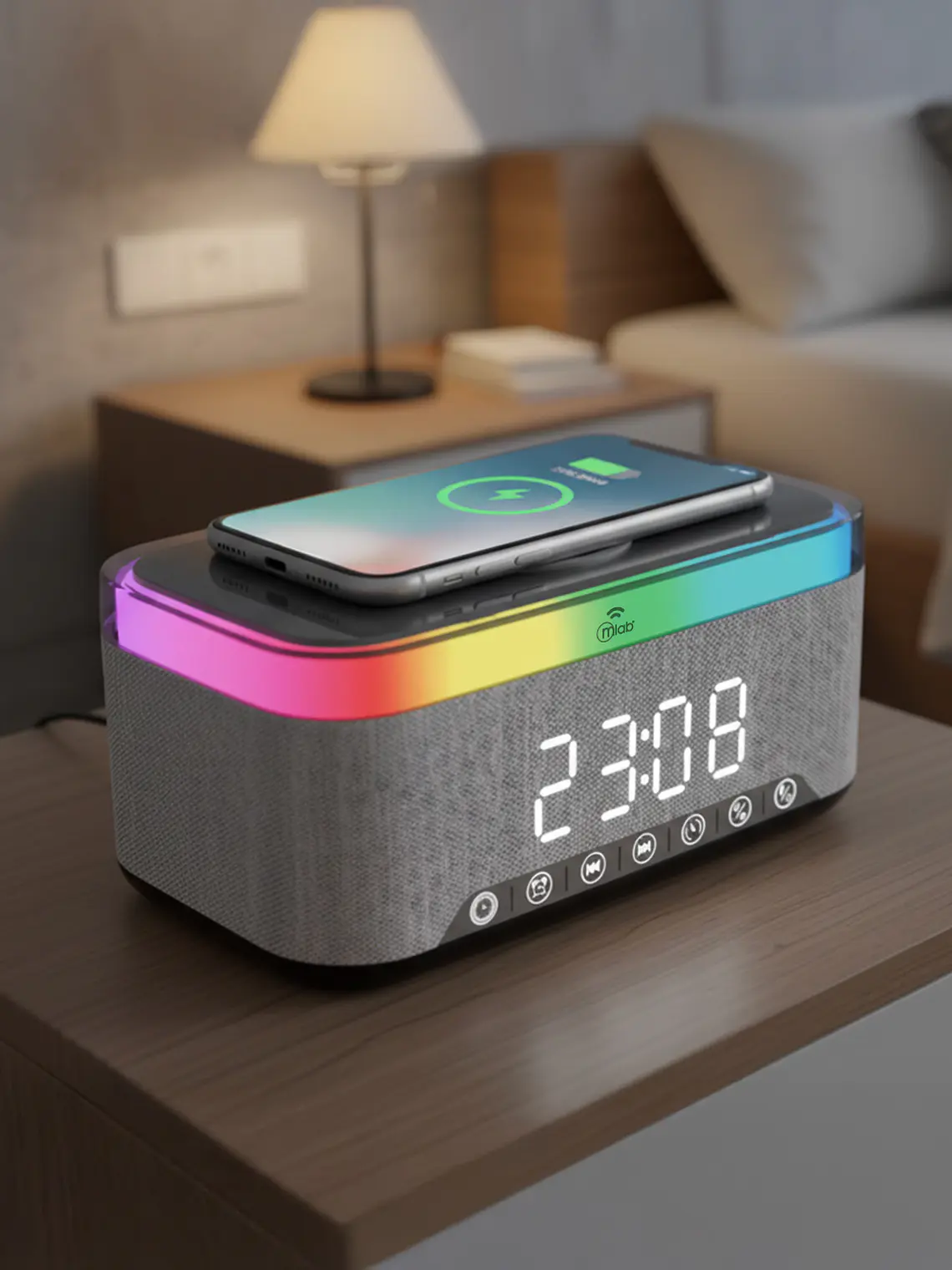 Radio Reloj Despertador Ambient Light Mlab 2