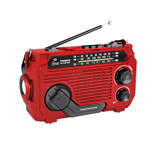  Radio Emergency Alert Recargable Solar Rojo Mlab