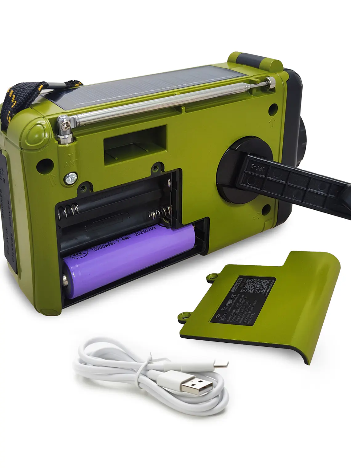  Radio Emergency Alert Incident Recargable Verde Mlab 3