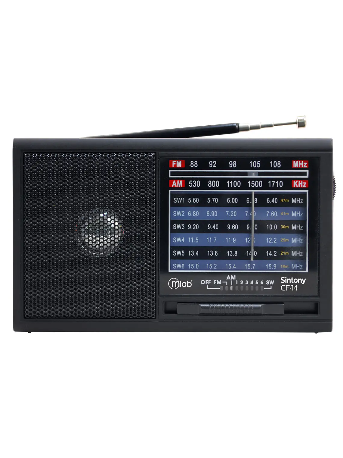 Radio Retro Multibanda Sintony Recargable Cf-14 Mlab Black 2