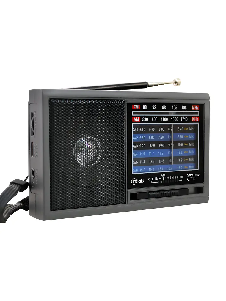 Radio Retro Multibanda Sintony Recargable Cf-14 Gray Mlab 2