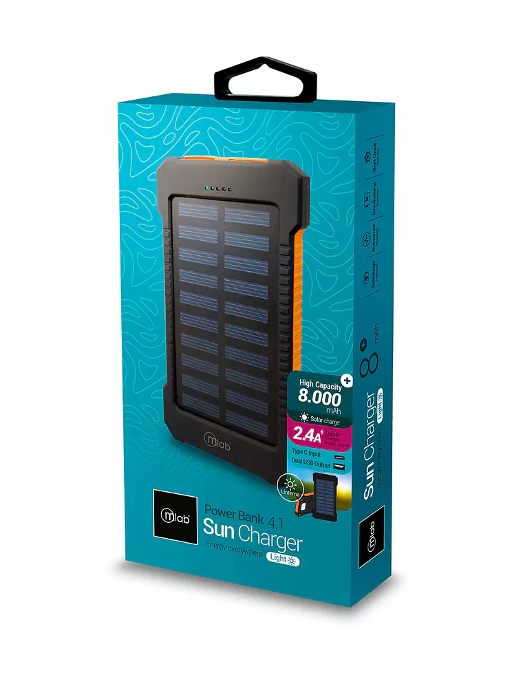 Power Bank 4.1 Sun Charger 8.000mAh Mlab 1
