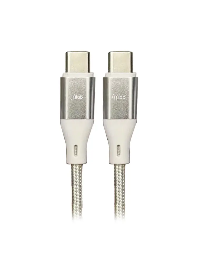 Cable Reforzado Tipo C a Tipo C Silver Mlab 1