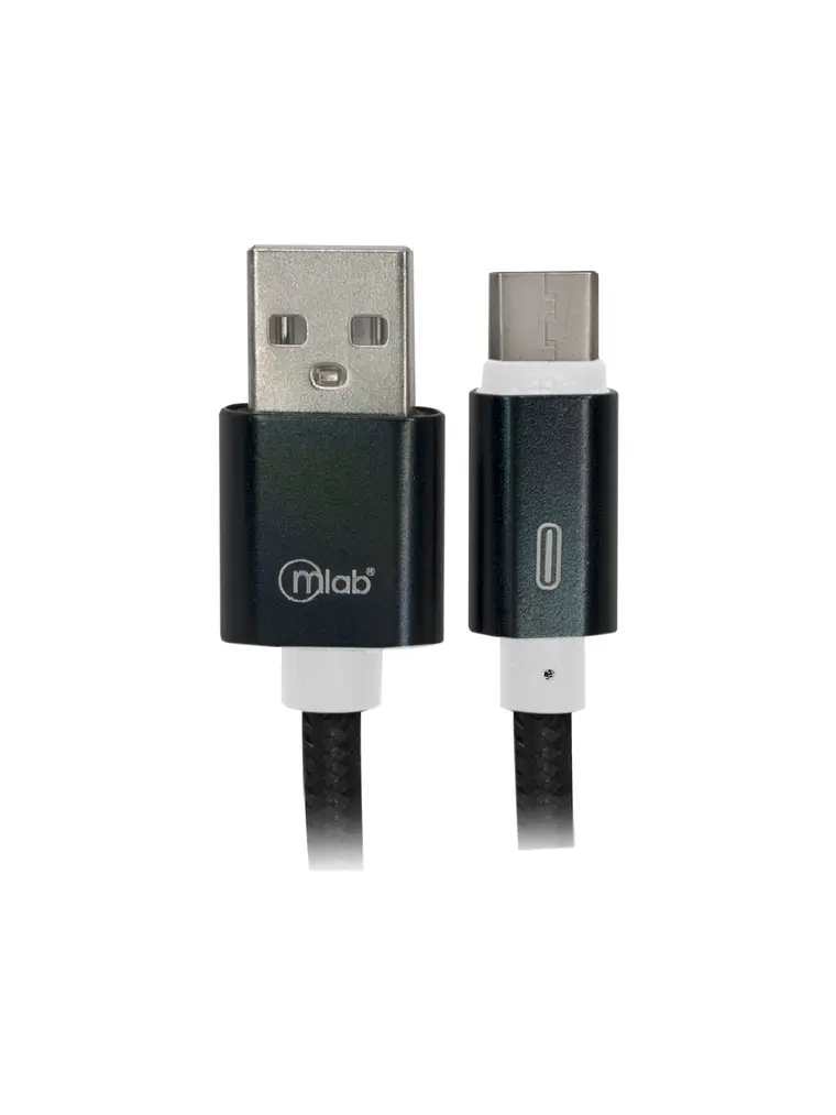 Cable Reforzado USB A - Tipo C Mlab Color Negro 1