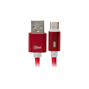 Cable USB a Tipo C Rojo Mlab