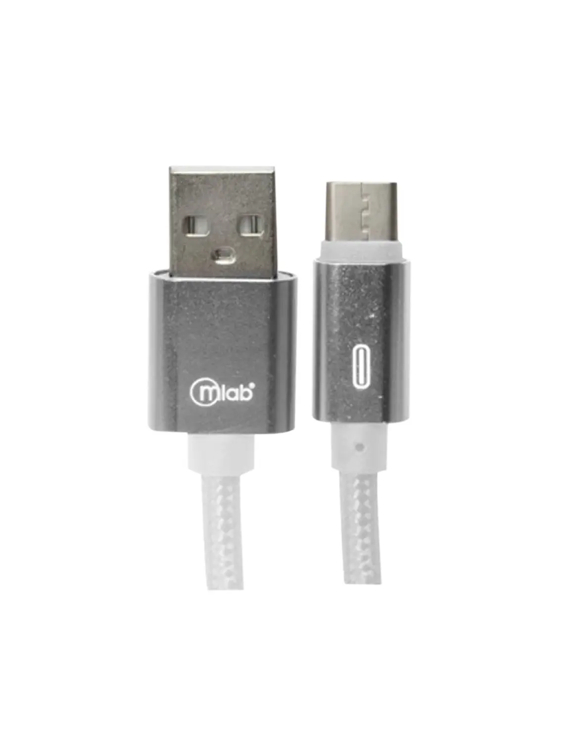 Cable USB a Tipo C Plateado Mlab 1